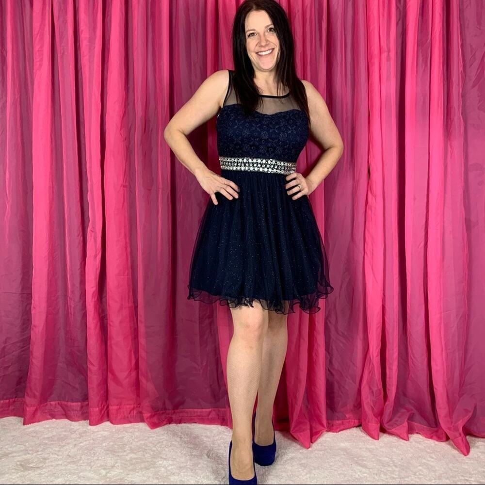 My Michelle blue sparkle party dress, size 11